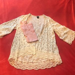 Girls Floral Quarter Sleeve Top
